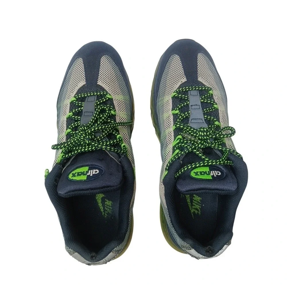 Nike Air Max 95 Dynamic Flywire Mens 9 Navy Blue Lime‎ Green 599300-434 Sneaker